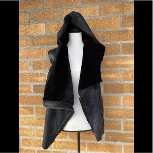 Georgie Womens Faux Fur Vest Small